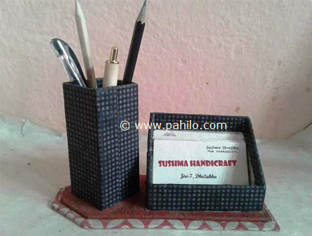 Pen Holder with card case  